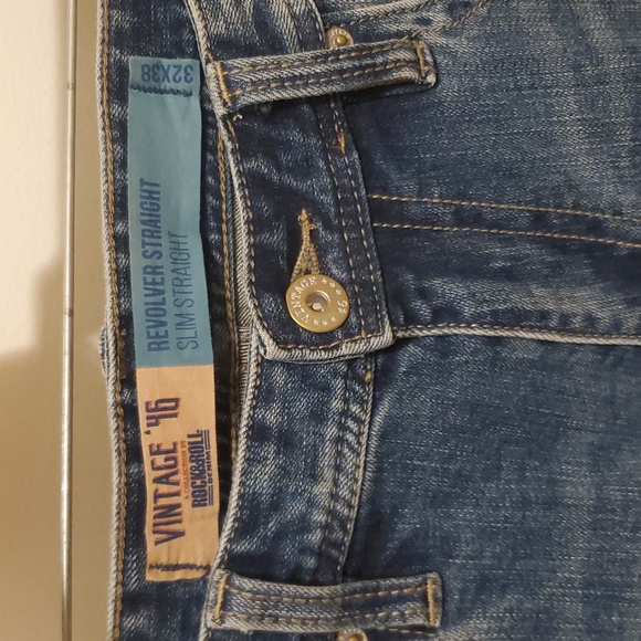 Rock & Roll Denim Revolver Slim Straight 32 X 38 Vintage '46 - Picture 6 of 11